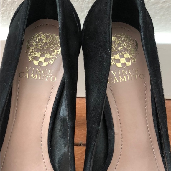 Vince Camuto Black Suede Platform Pumps - Picture 2 of 7